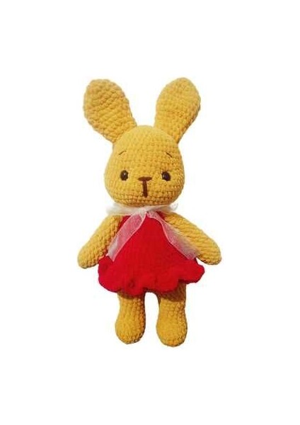 Sevimli Oyun Arkadaşı Winnie Temalı Tavşancık Amigurumi Bebek 35CM