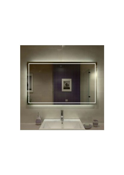 110X65 cm Gün Işığı LED Dekoratif Banyo Aynası