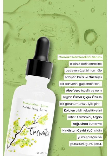 Cica Yüz Serumu, Bariyer Güçlendirici, Kırışıkma Karşıtı, Kolajen, Gül, Jojoba, Aloe Vera fiyatları
