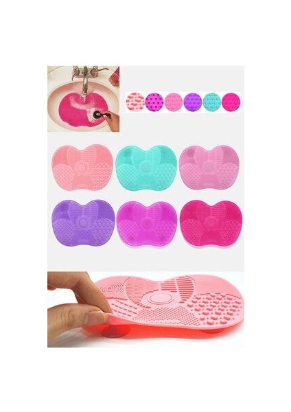 Pratik Makyaj Fırçası Temizleme Matı Makyaj Fırçası Silikon Pedi modelleri