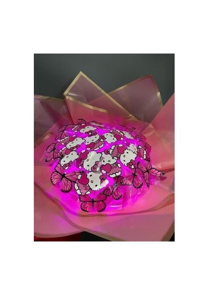 LED Işıklı Hello Kitty Kelebek Buketi fiyatları