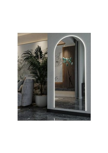 105X65 cm Beyaz LED Dekoratif Banyo Aynası