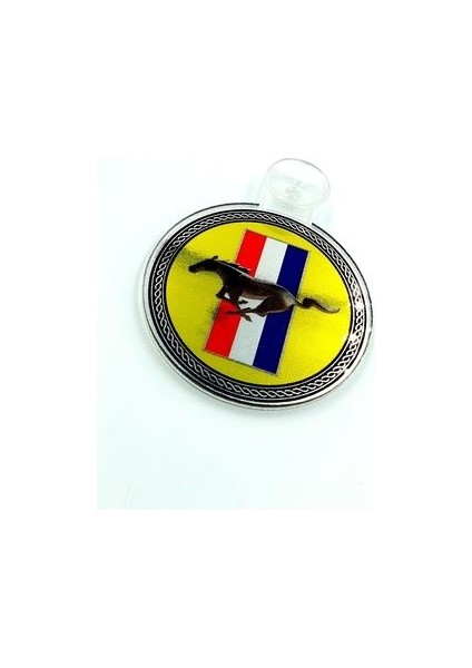 Etiketçilere Özel Mustang Pleksi Resimlik Vantuzlu Arma Cam Süsü