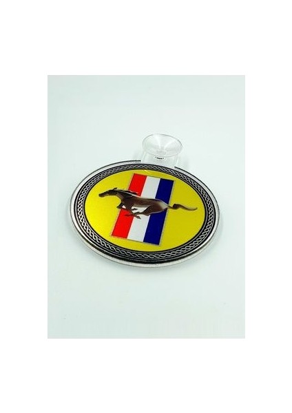 Etiketçilere Özel Mustang Pleksi Resimlik Vantuzlu Arma Cam Süsü fiyatları