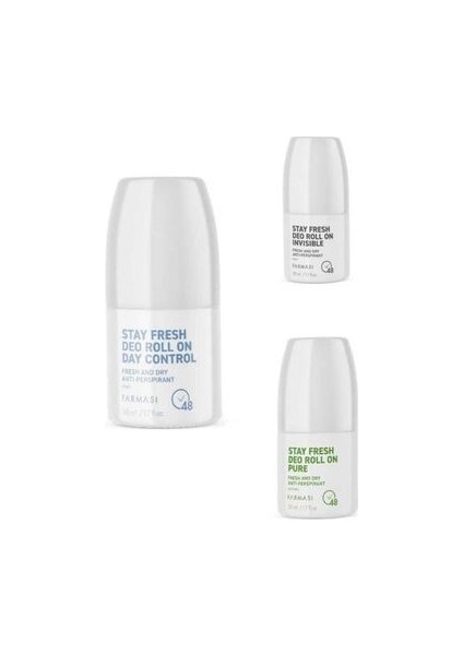 Stay Fresh Deo Roll On Day Control 50 ml &ınvisible Roll On 50 ml&pure Roll On 50ml(2 Erkek 1 Bayan)
