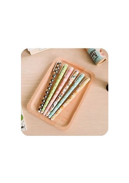 Çiçekli Renkli Kalem Seti 6lı Jel