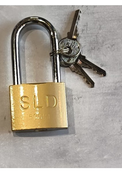 Uzun Sarı Asma Kilit 50MM