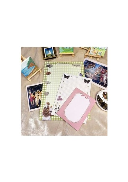 Cottagecore & Coquette Tutkallı A4-A5-A6 Notepad Defter Seti
