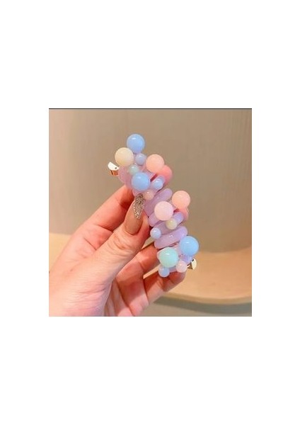 Beyazdükkan Renkli Boncuklu Yaylı At Kuyruğu Toka 1 Adet fiyatları