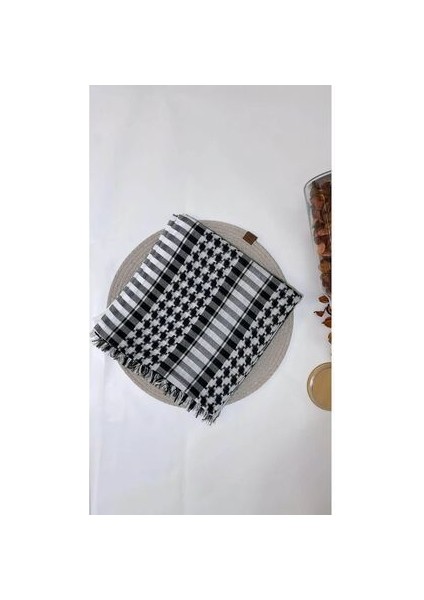 Pamuklu Puşi , Poşu, Kefiye Beyaz Şal 100X100 AYN24014 indirimleri