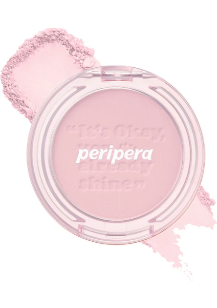 Pastel Tonlarda Sebum Dengeleyici Toz Allık PERIPERA Pure Blushed Sunshine Cheek (06 Morning Blush)