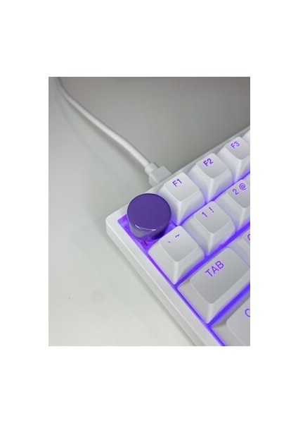 Round Mekanik Klavye Tuşu Mor Artisan Keycaps Gamer Aksesuar Buffed