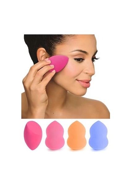 4'lü Fondöten Sünger Seti Makyaj Süngeri Göz Altı Süngeri Fondöten modelleri