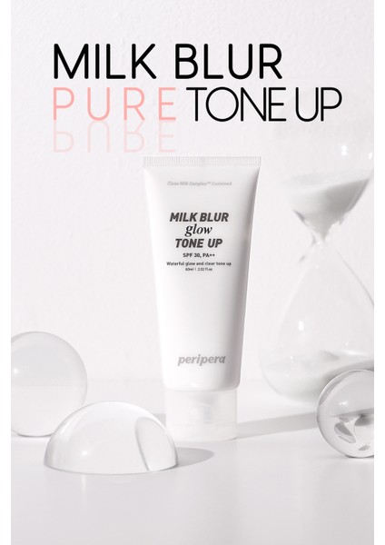 Cilde Işıltı Veren, Cilt Tonu Eşitleyici Krem PERIPERA Milk Blur Tone Up Cream SPF30 PA++ (04 Glow)