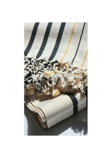 Porte Çizgili Pamuklu Peştemal