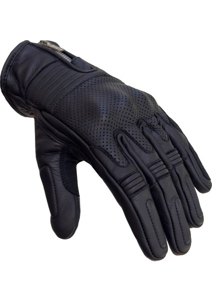 Retro Black Korumalı Motosiklet Deri Eldiveni modelleri