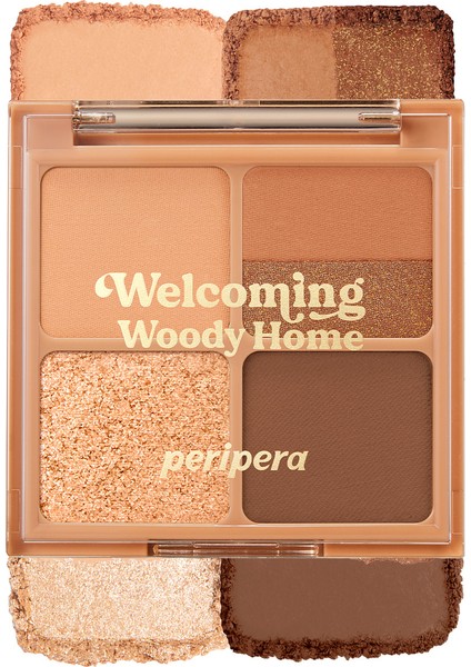 Mat ve Işıltılı Tonlarda 5'li Far Paleti Peripera Ink Pocket Shadow Palette (06WELCOMING Woody Home)