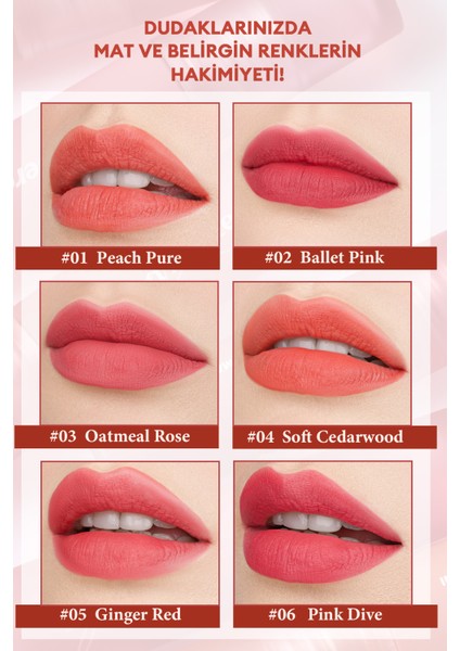 Mat Bitişli, Dolgun ve Pürüzsüz Görünüm Sunan Tint PERIPERA Ink Mood Matte Tint (08 Smoky Coral)