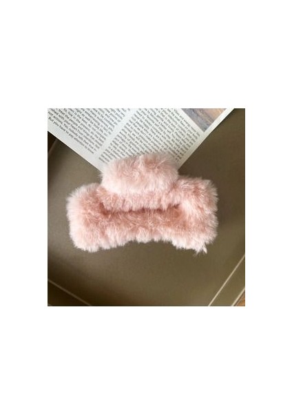 Yeni Sezon Mandal Pelüş Toka Karışık Renk Saç Tokası Kadın Çocuk Büyük Boy 11CM 1ADET