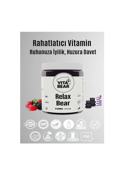 Relax Bear-60 Gummies fiyatları