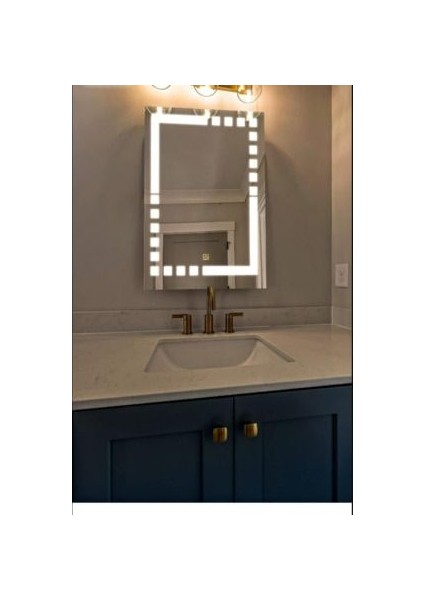 110X70 cm Beyaz LED Dekoratif Banyo Aynası fiyatları