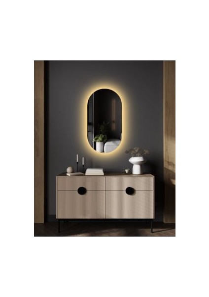 80X45 cm Beyaz LED Dekoratif Banyo Aynası fiyatları