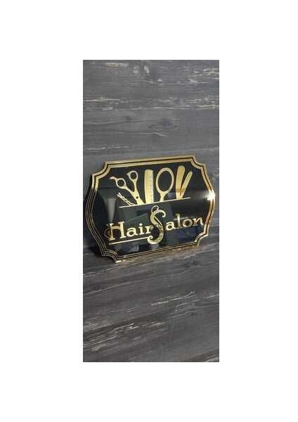 Pleksi Kabartmalı Kapı Isimliği Hair Salon (1 Adet)