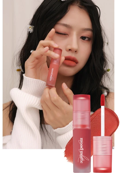 Mat Bitişli, Dolgun ve Pürüzsüz Görünüm Sunan Tint PERIPERA Ink Mood Matte Tint (04 Soft Cedarwood)