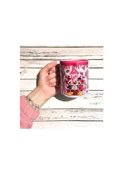 Mickey ve Minnie Tasarım Kupa-Hediye Kupa Bardak