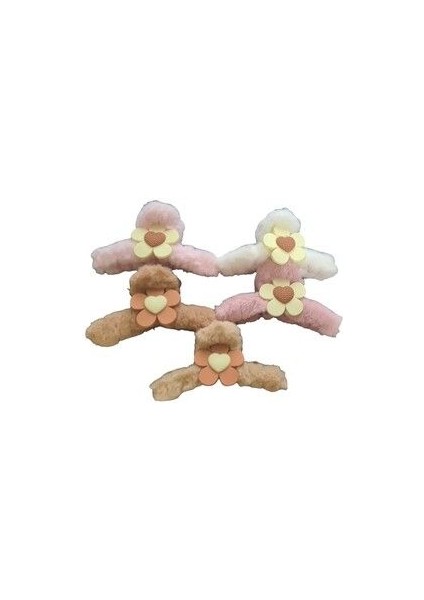 Yeni Sezon Peluş Yumuşak Doku Silikon Çiçek Figürlü Hediyelik Kız Çocuk Yetişkin Mandal Toka 1 Adet fırsatları