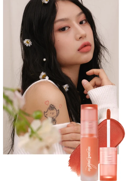 Mat Bitişli, Dolgun ve Pürüzsüz Görünüm Sunan Tint PERIPERA Ink Mood Matte Tint (01 Peach Pure)