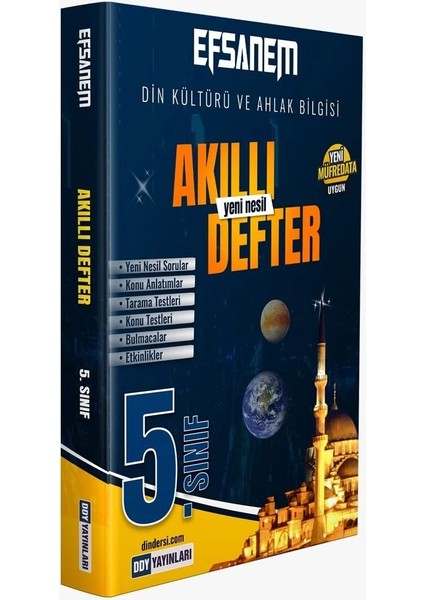 5.sınıf Din Kültürü ve Ahlak Bilgisi Efsane Akıllı Defter Yeni