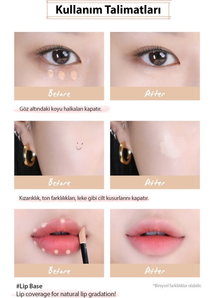 Hafif Yapılı Gün Boyu Yüksek Kapatıcı PERIPERA Double Longwear Cover Concealer (#02 Natural Beige)