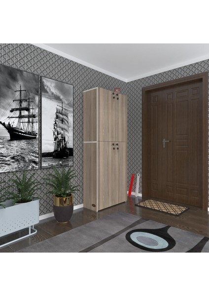 Kenzlife Ayakkabılık Ayakkabı Dolabı Kilitli Be Real Crd 180*70*32 Kapaklı Arkalıklı Ofis Dolabı Iki Bölme fiyatları