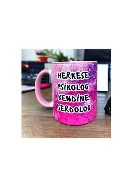 Herkese Psikolog Kendine Derdolog Hediyelik Kupa Bardak
