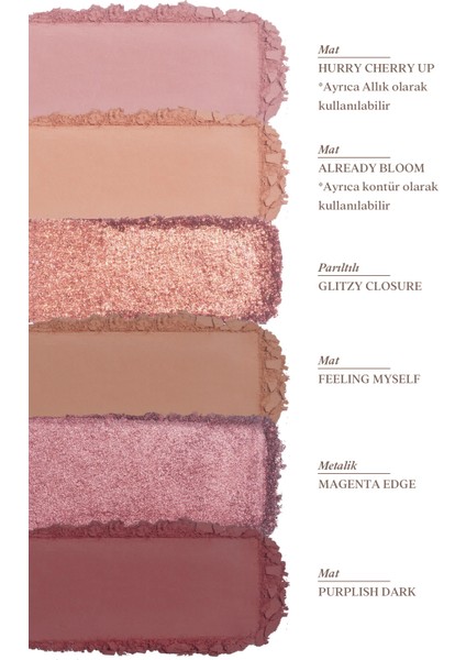 Işıltılı ve Mat Formda, Çok Yönlü Palet PERIPERA All Take Mood Technique Palette(02 Shall We Cherry)