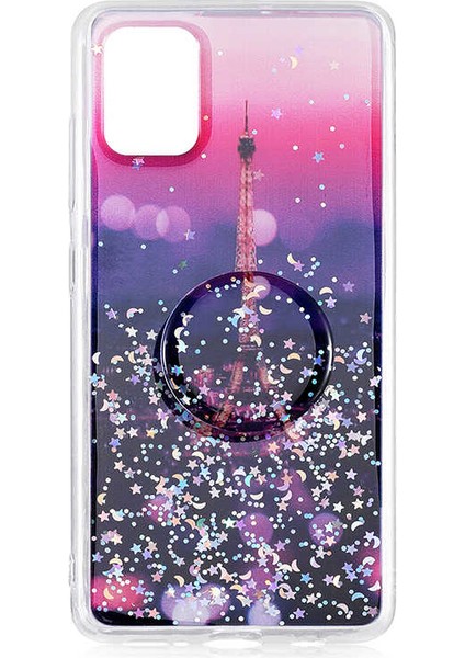 Galaxy A71 Kılıf Pop Soket Renkli Vale Silikon
