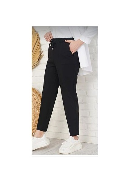 Kadın Beli Lastikli Havuç Kesim Pantolon fırsatları
