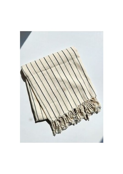 Porte Çizgili Pamuklu Peştemal