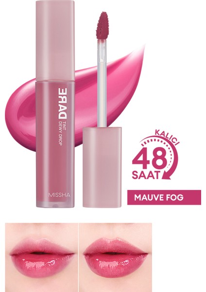 Uzun Süre Kalıcı, Nemli Bitiş Sunan Parlak Tint Dare Tint Dewy Drop (Mauve Fog)