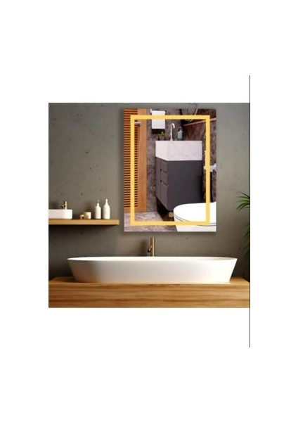 80X45 cm Gün Işığı LED Dekoratif Banyo Aynası fiyatları