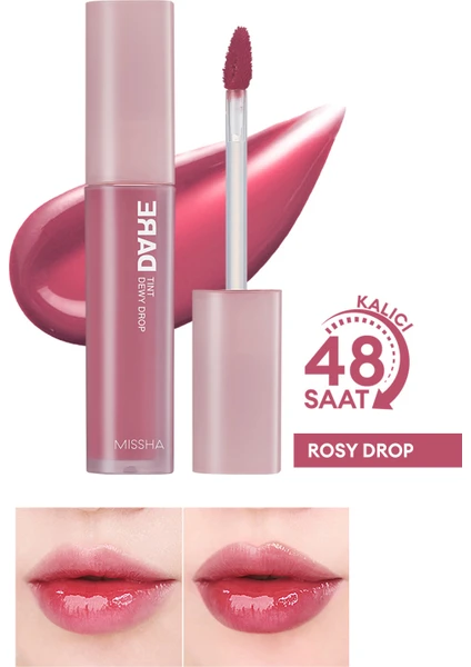 Uzun Süre Kalıcı, Nemli Bitiş Sunan Parlak Tint Dare Tint Dewy Drop (Rosy Drop)