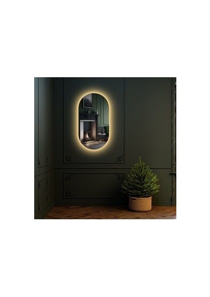 110X70 cm Beyaz LED Dekoratif Banyo Aynası modelleri