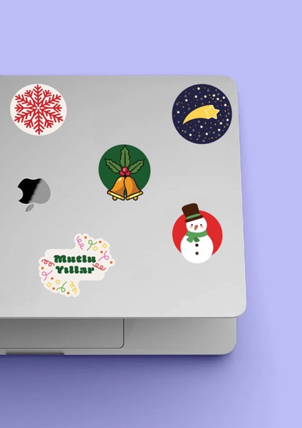Yılbaşı Temalı, Hediye Paketi, Mutlu Yıllar Yılbaşı Hediye Paketi Sticker 24 Adet fiyatları
