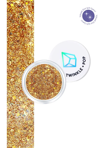 Çok Amaçlı Kullanım İçin Yoğun Sim İçerikli Jel Twinkle Pop JellyGlitter(#6 Bronze Banzzak