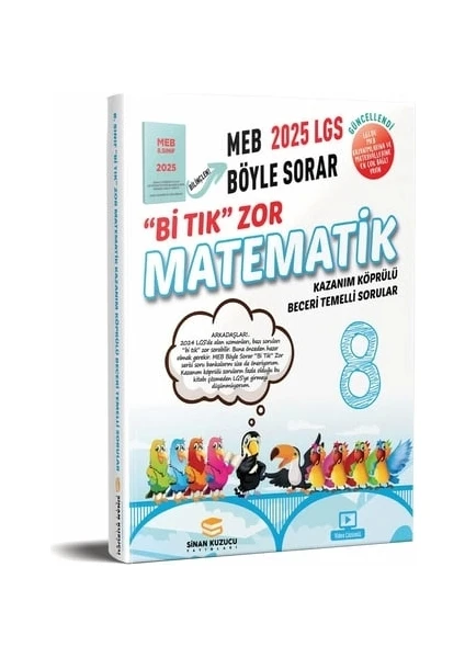 Sinan Kuzucu Yayınları (Sınıf: 8)  Bi Tık Zor Matematik Soru Bankası