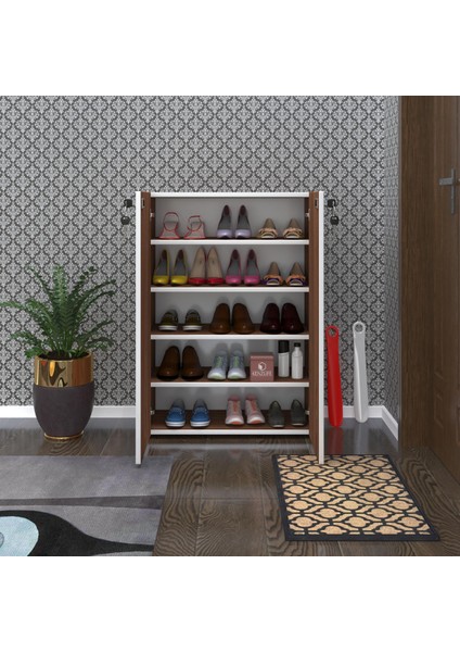 Kenzlife Ayakkabılık Ayakkabı Dolabı Kilitli Be Real Cvz 100*70*32 Kapaklı Arkalıklı Ofis Dolabı