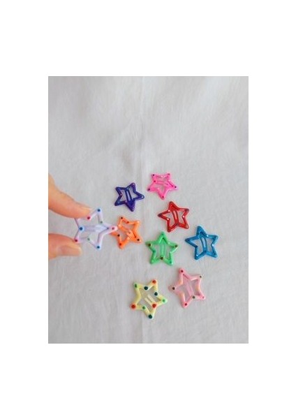 Beyazdükkan Yıldız Toka Seti 8'li Karışık Renk