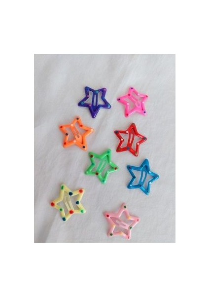 Beyazdükkan Yıldız Toka Seti 8'li Karışık Renk modelleri