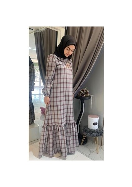 Ekose Tesettür Elbisesi fiyatları